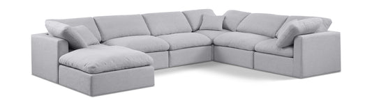 Indulge - Linen 7 Piece Modular Sectional