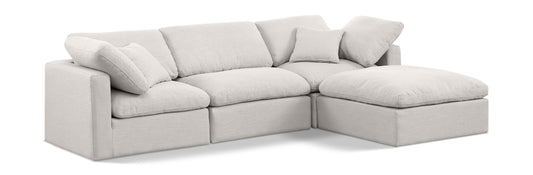 Indulge - Linen 4 Piece Modular Sectional With Chaise