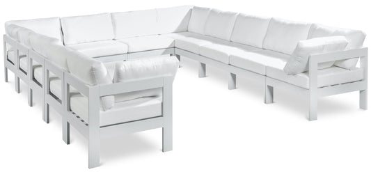 Nizuc - Outdoor Patio 12 Piece Modular Sectional With White Frame