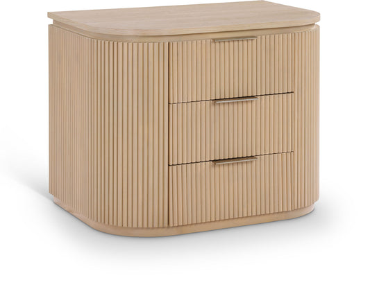 Astrid - Solid Wood And Oak Veneer Nightstand