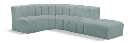Arc - Faux Leather 5 Piece Corner Modular Sofa