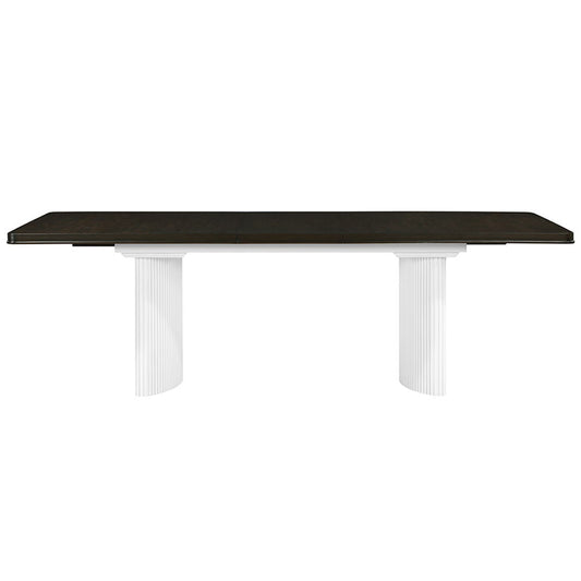 Carena - Dining Table With Leaf - White & Brown