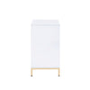 Ottey - Cabinet - White High Gloss & Gold