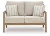 Hallow Creek - Loveseat With Cushion - Driftwood