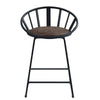 Zudora - Counter Height Chair (Set of 2) - Synthetic Leather & Black