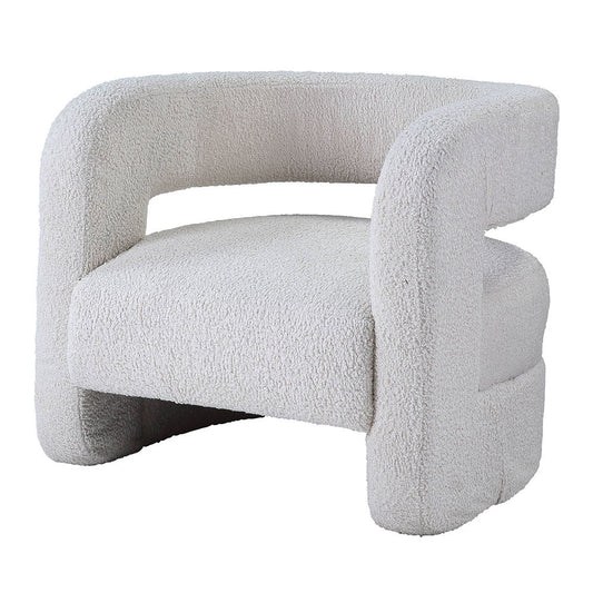 Yitua - Accent Chair - White Teddy Sherpa