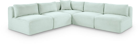 Shaggy - 5 Piece Modular Corner Armless Sectional