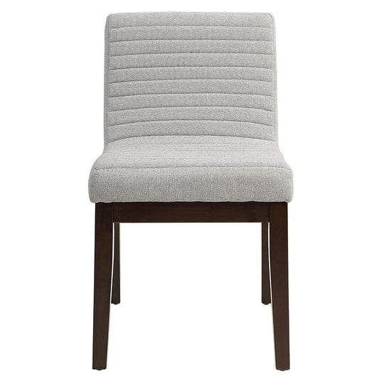 Edwyn - Side Chair (Set of 2) - Gray Fabric & Brown