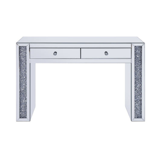 Noralie - Vanity Desk - Faux Diamonds & Mirrored