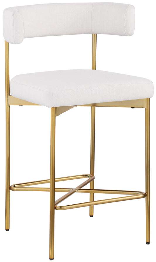 Rivage - Durable Stool With Gold Frame (Set of 2)