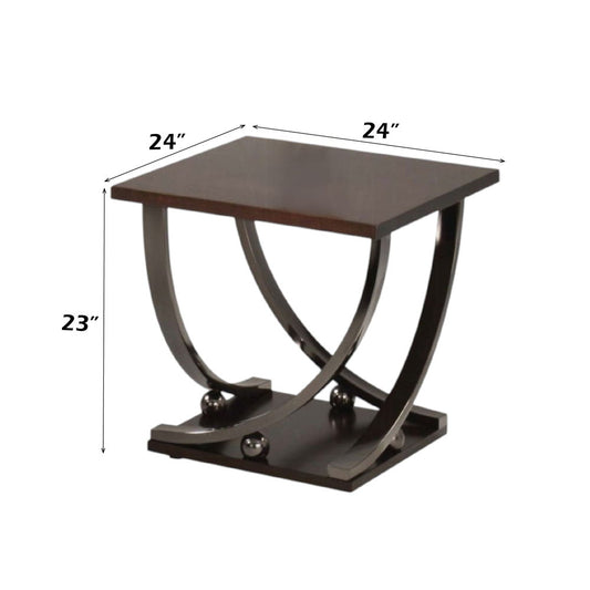 Isiah - End Table - Black Nickel