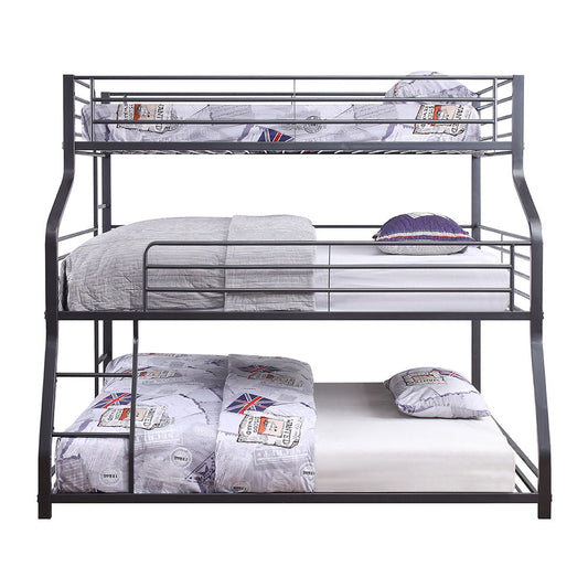 Caius II - Twin Over Full/Queen Bunk Bed - Gunmetal