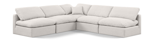 Indulge - Linen 5 Piece Modular Corner Armless Sectional