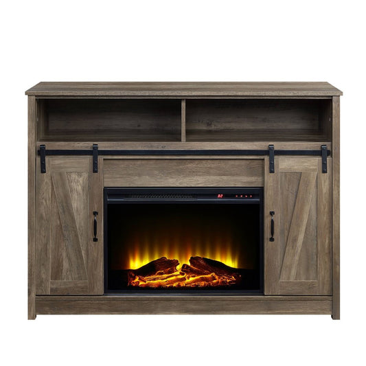 Tobias - 38" Fireplace - Rustic Oak