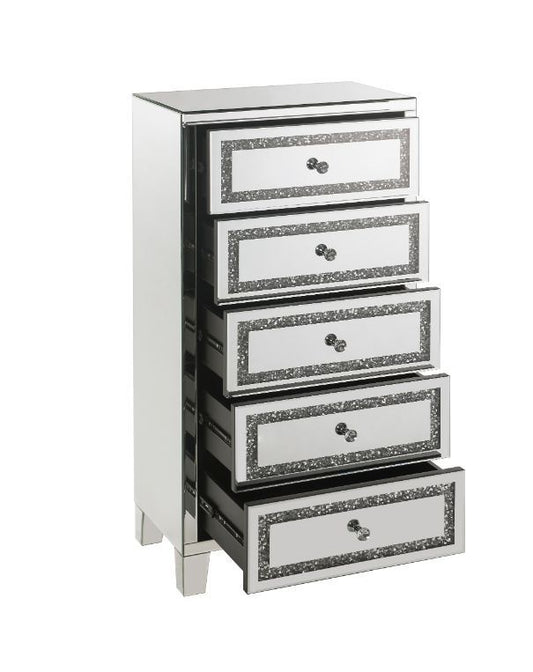 Noralie - Cabinet - Mirrored, Faux Diamonds