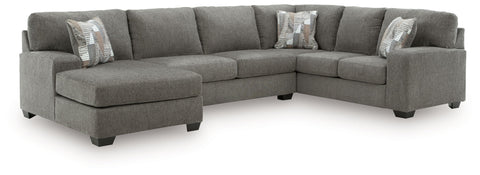 Gray / 3 Pc. Left Arm Facing Chaise Sectional