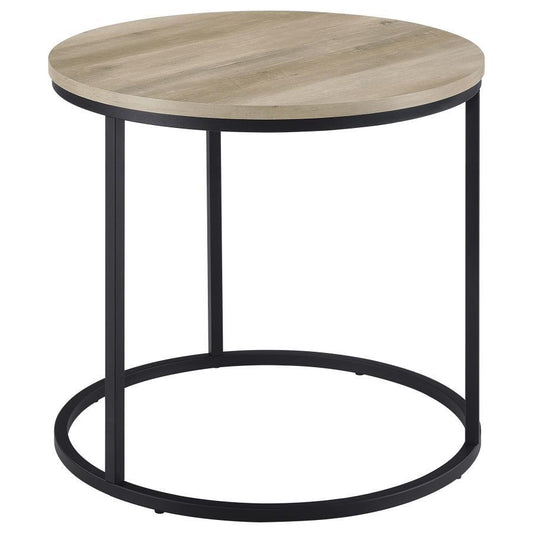 Lainey - Round Faux Marble Side End Table