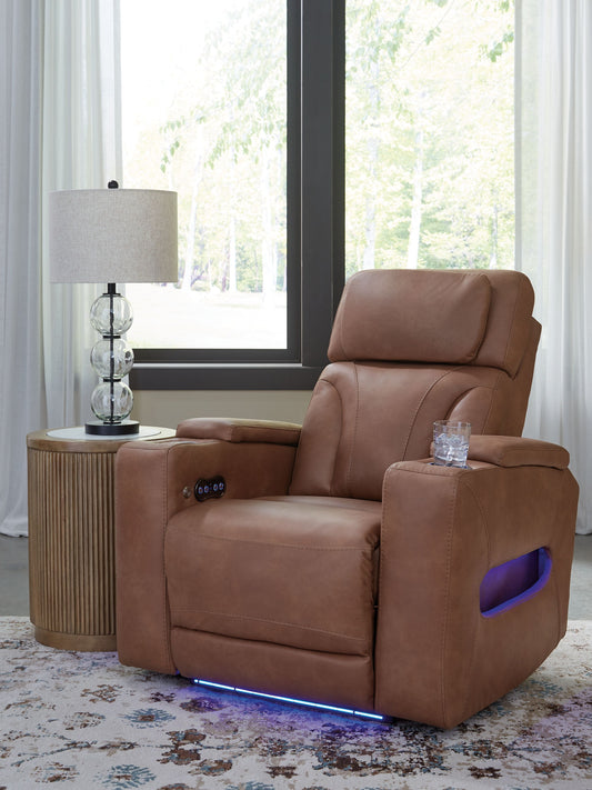 Clean-Slate - Power Recliner / Adj Headrest - Caramel