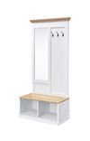 Melati - Hall Tree - Light Oak & White