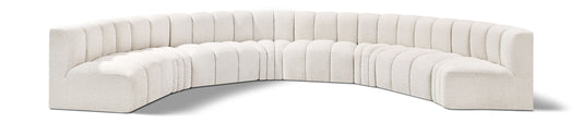 Arc - Boucle Fabric 8 Piece U-Shaped Modular Sofa
