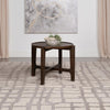 Cota - Round Solid Wood End Table - Dark Brown