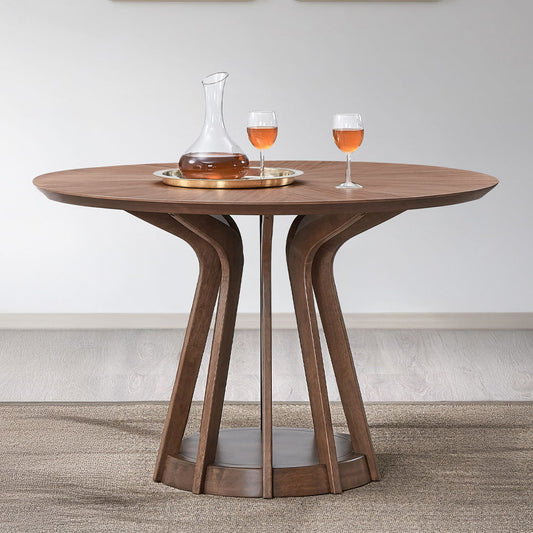 Seda - Round Dining Table - Walnut