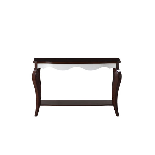Mathias - Sofa Table - White & Walnut