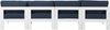 Nizuc - Outdoor Patio 4 Seat Armless Modular Sofa With White Frame
