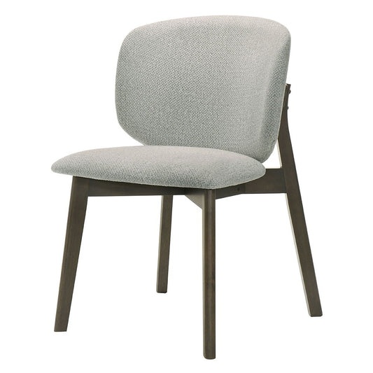 Mallin - Side Chair (Set of 2) - Gray Chenille & Walnut