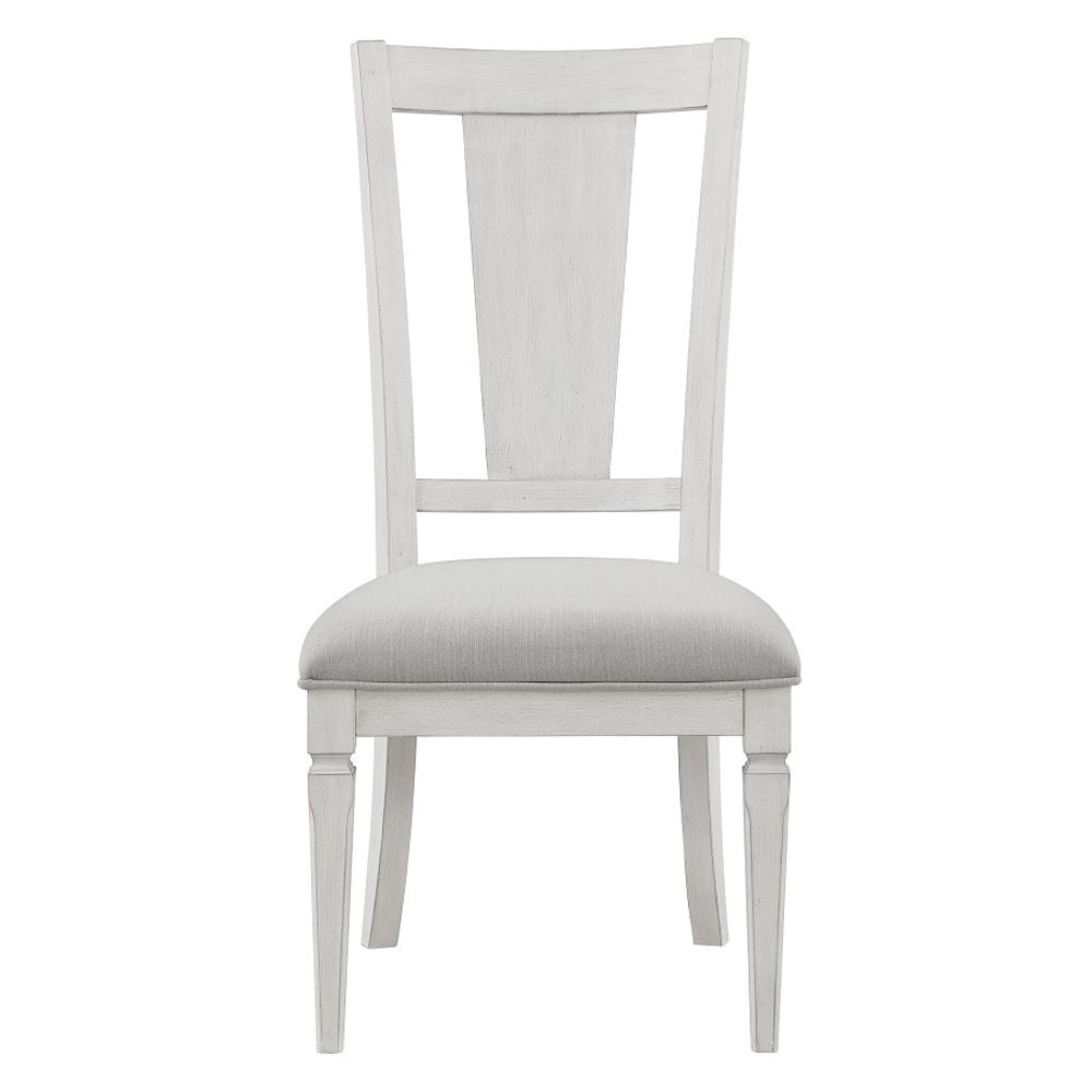 Katia - Side Chair (Set of 2) - Light Gray Linen & Weathered White