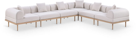 Beige / 6 Pc. L-Shaped Sectional
