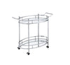 Jinx - Serving Cart - Clear Glass & Chrome