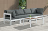 Nizuc - Outdoor Patio 4 Seat Modular Sofa With White Frame