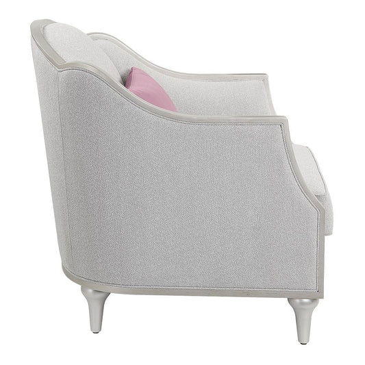 Kasa - Chair With Pillow - Beige Linen & Champagne