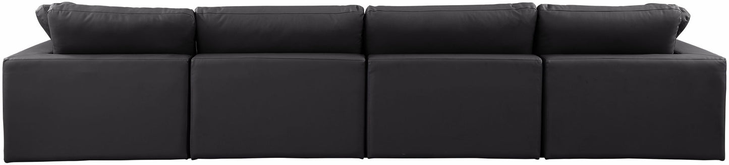 Comfy - Faux Leather Modular Sofa 4 Seats