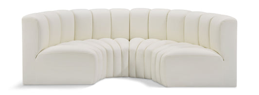 Arc - Faux Leather 4 Piece U-Shaped Modular Sofa