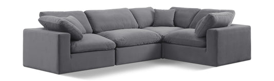 Comfy - 4 Piece Velvet Modular Sectional
