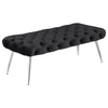 Ella - Upholstered Tufted Bench Metal Legs