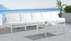 Nizuc - Outdoor Patio 5 Seat Modular Armless Sofa With White Frame