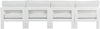 Nizuc - Outdoor Patio 4 Seat Armless Modular Sofa With White Frame
