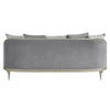 Fernando - Sofa With 5 Pillows - Gray Chenille & Champagne