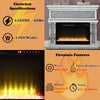 Noralie - 39" Fireplace - Mirrored & Faux Diamonds