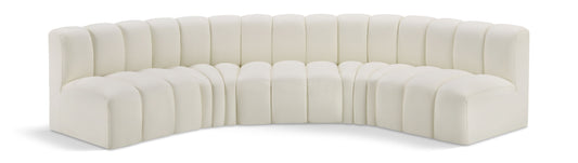 Arc - Faux Leather 5 Piece U-Shaped Modular Sofa