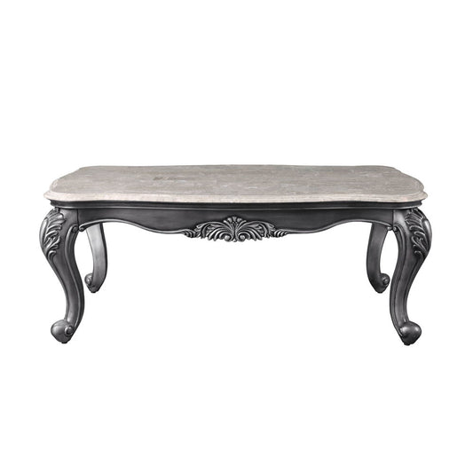 Ariadne - Coffee Table - Marble Top & Platinum