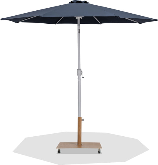 Fiji - Aluminum Patio Umbrella With Square Teak And White Base