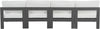 Nizuc - Outdoor Patio 4 Seat Armless Modular Sofa With Gray Frame
