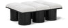 Pavilion - 6 Piece Modular Bench With Black Base
