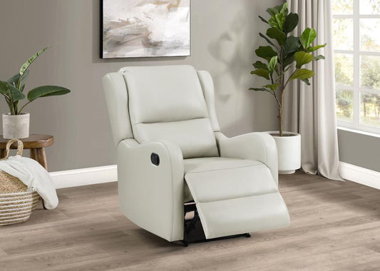 Kelsey - Upholstered English Arm Recliner Chair - Ivory