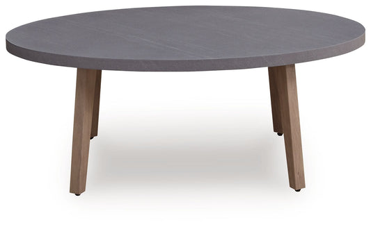 Harmony Headlands - Oval Cocktail Table - Natural / Gray