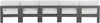 Nizuc - Outdoor Patio 5 Seat Modular Armless Sofa With Gray Frame